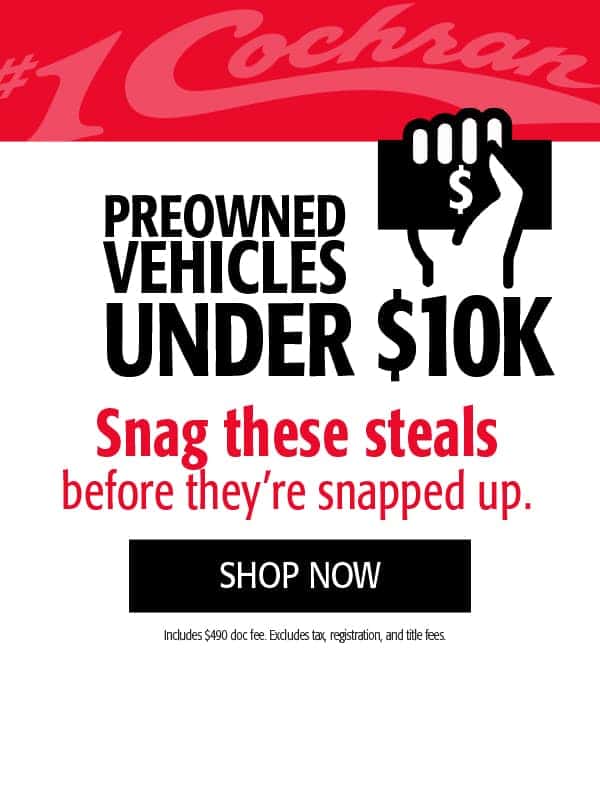 Preowned Vehicles Under $10K