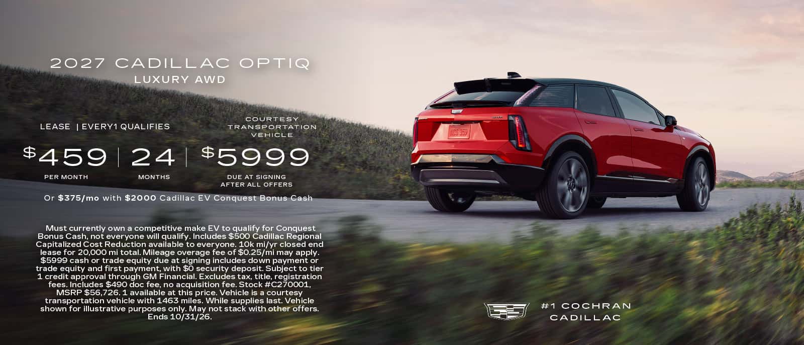 October Cadillac Specials