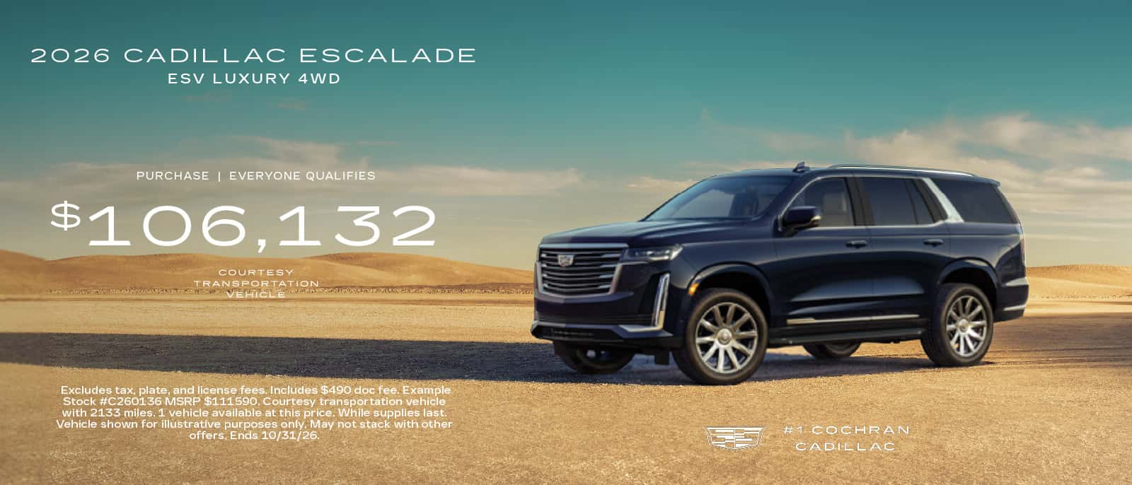 October Cadillac Specials