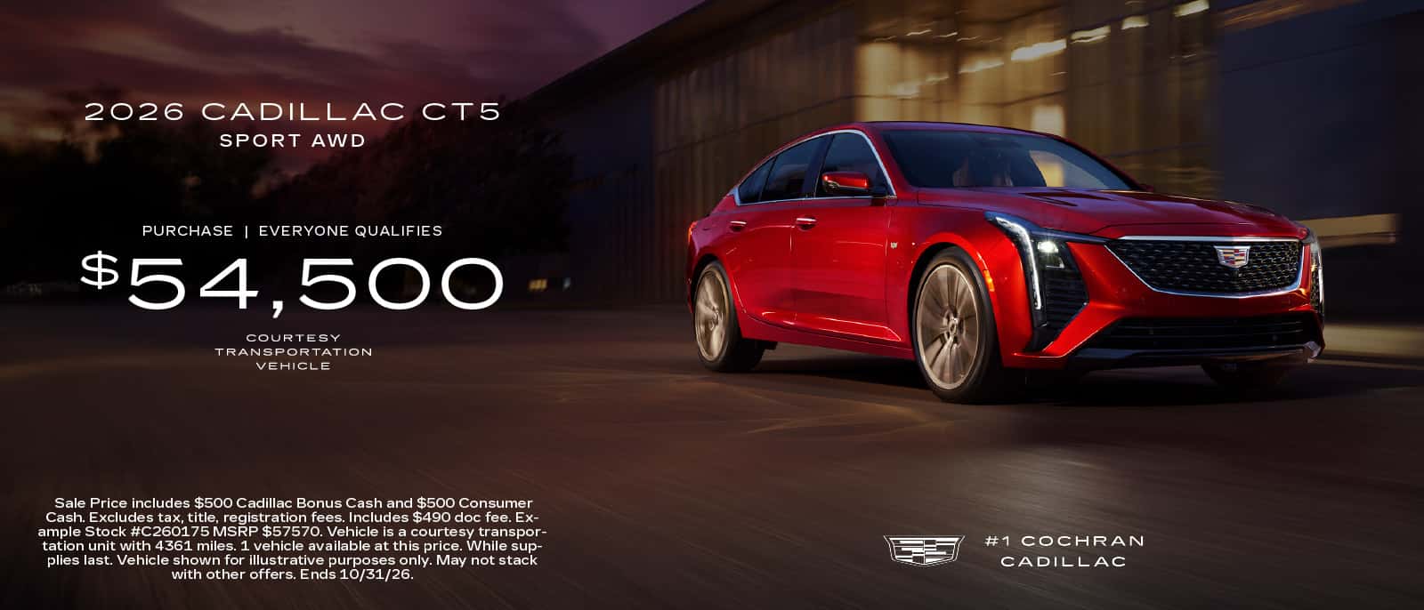 October Cadillac Specials