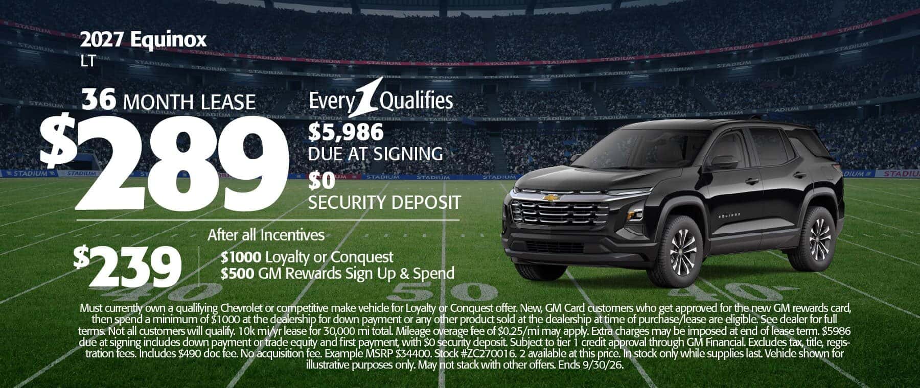 September Chevy Special