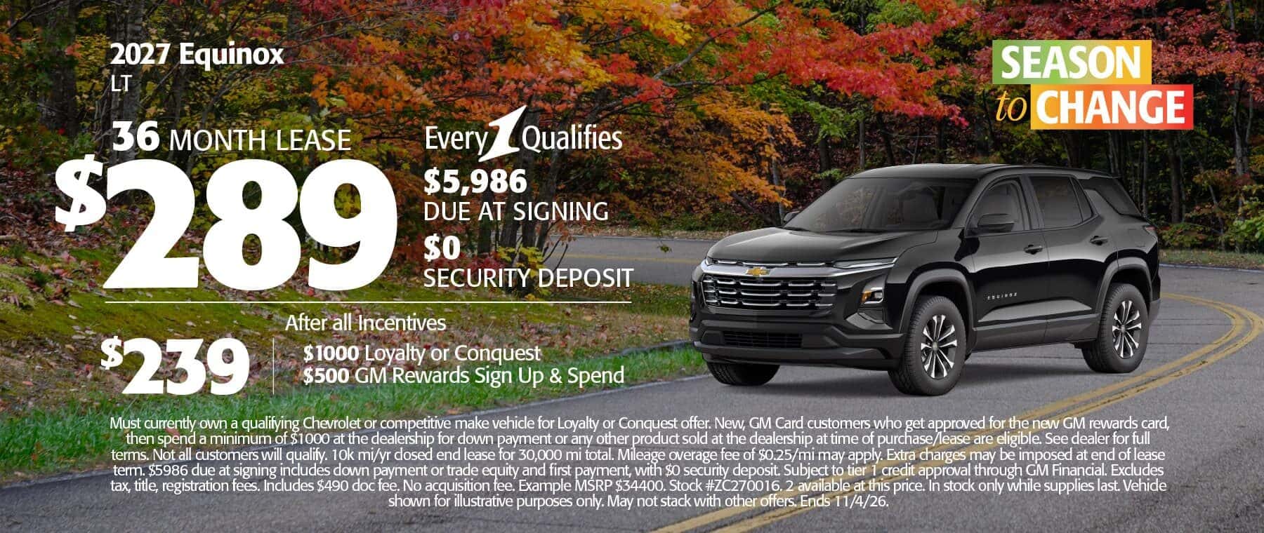 October Chevy Special