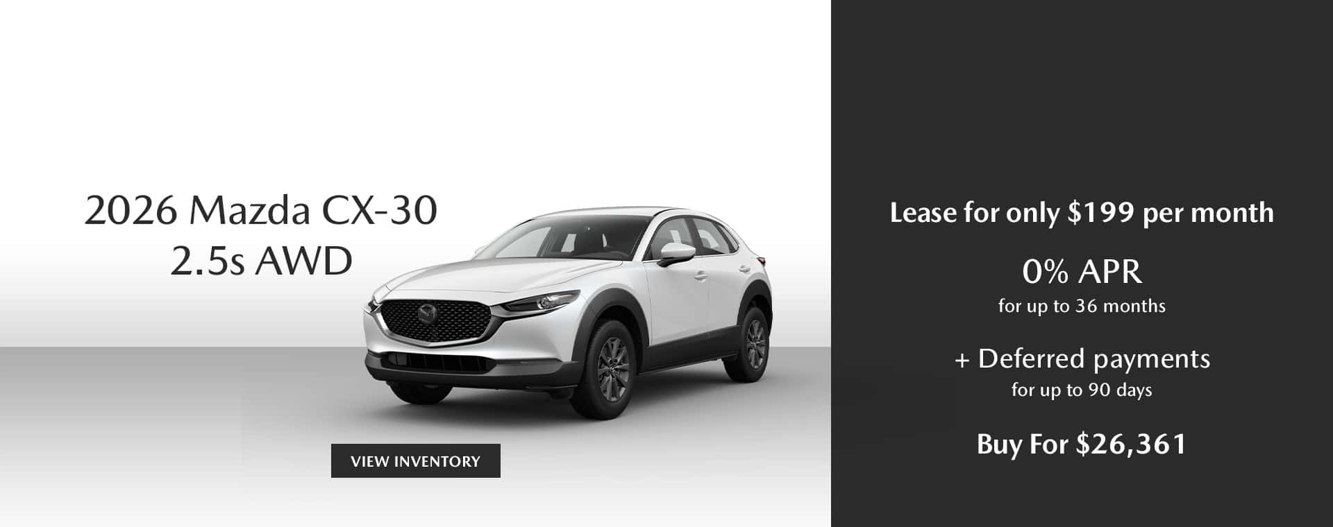 2026 Mazda CX-30 Lease and Finance Offers
