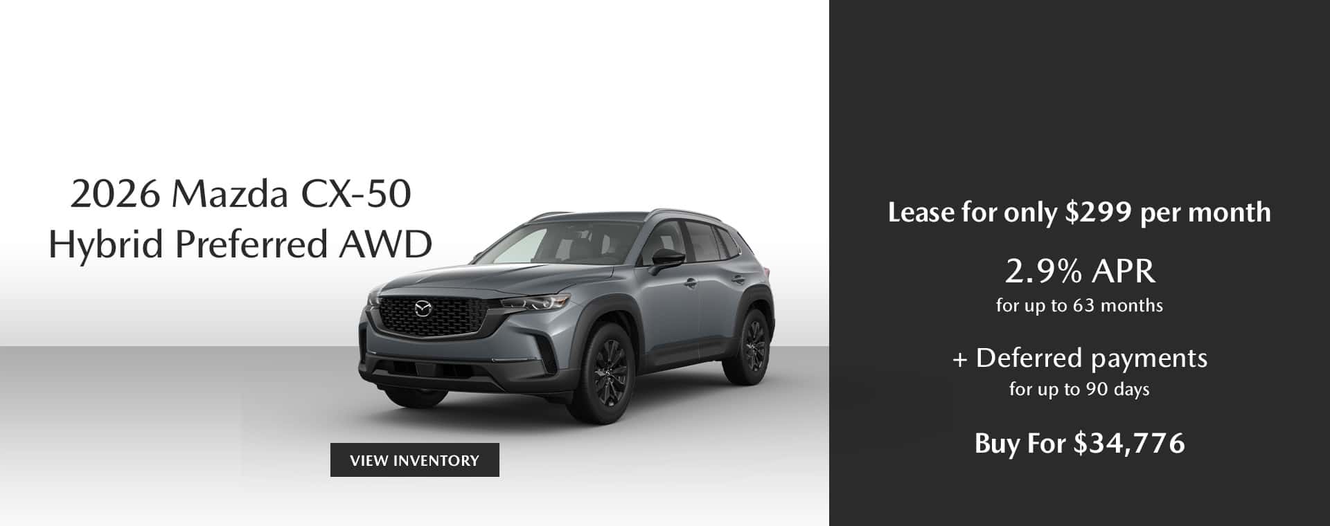 2026 Mazda CX-50 Hybrid Lease and Finance Offers