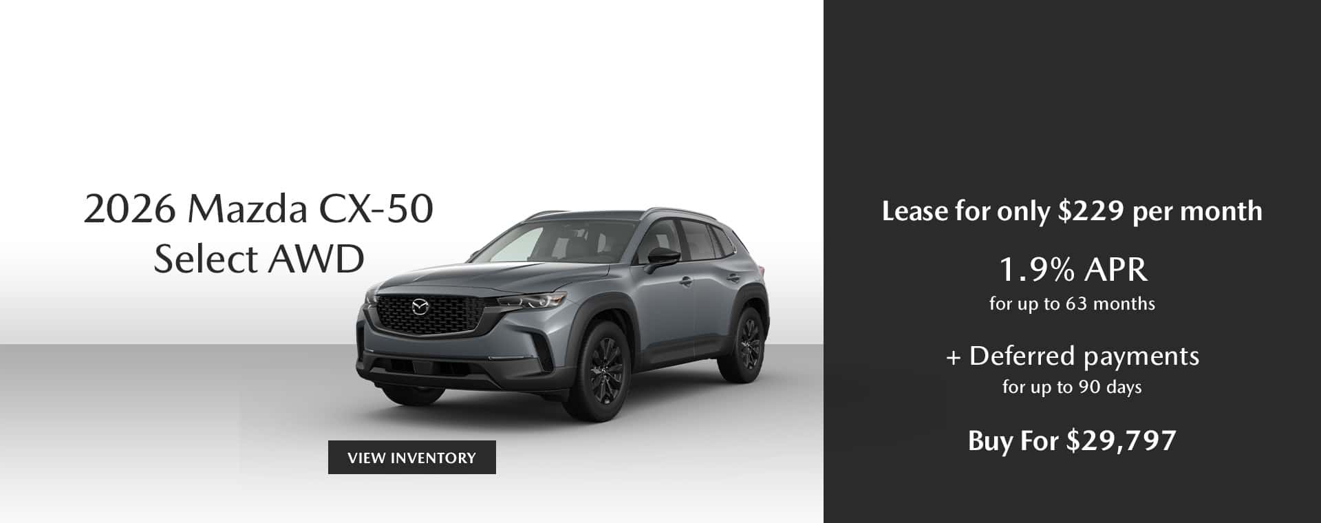 2026 Mazda CX-50 Lease and Finance Offers