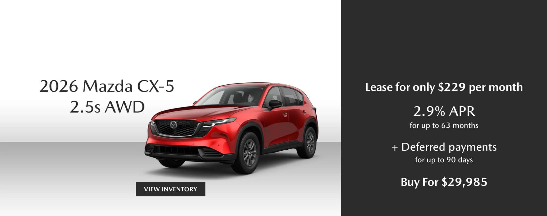 2026 Mazda CX-5 Lease and Finance Offers