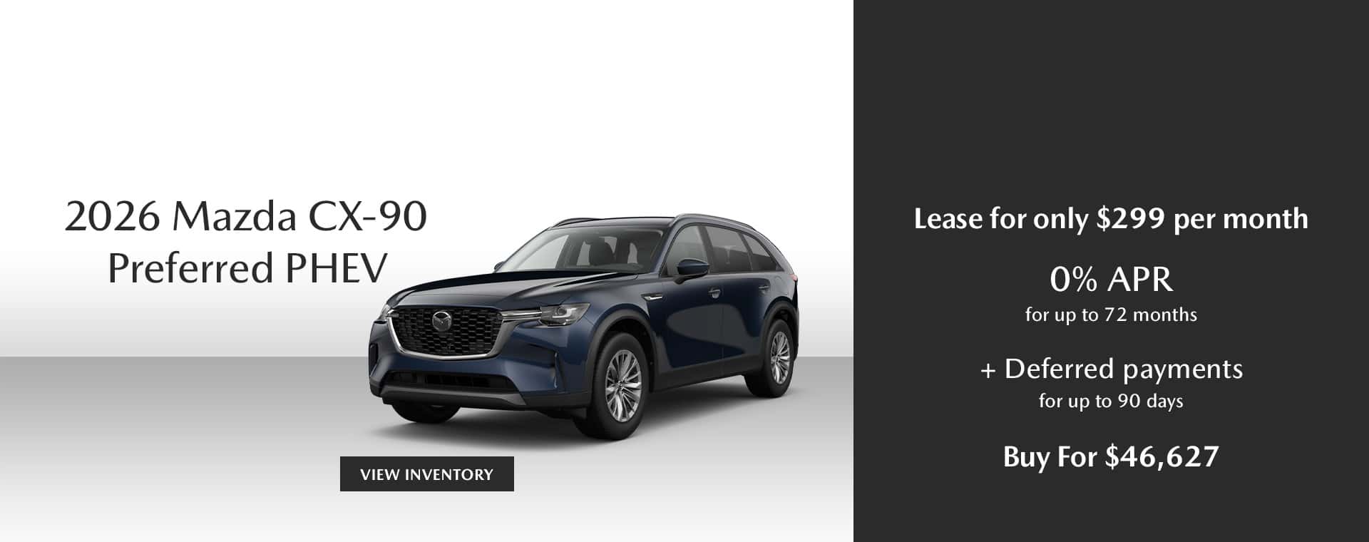 2026 Mazda CX-90 PHEV Lease and Finance Offers