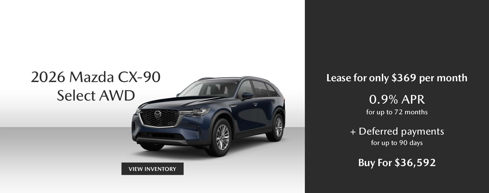 2026 Mazda CX-90 Lease and Finance Offers