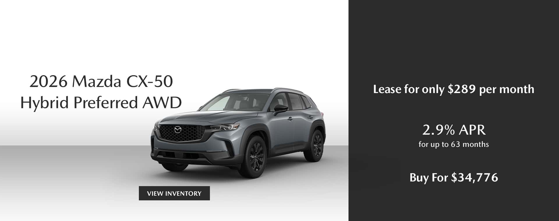 2026 Mazda CX-50 Hybrid Lease and Finance Offers