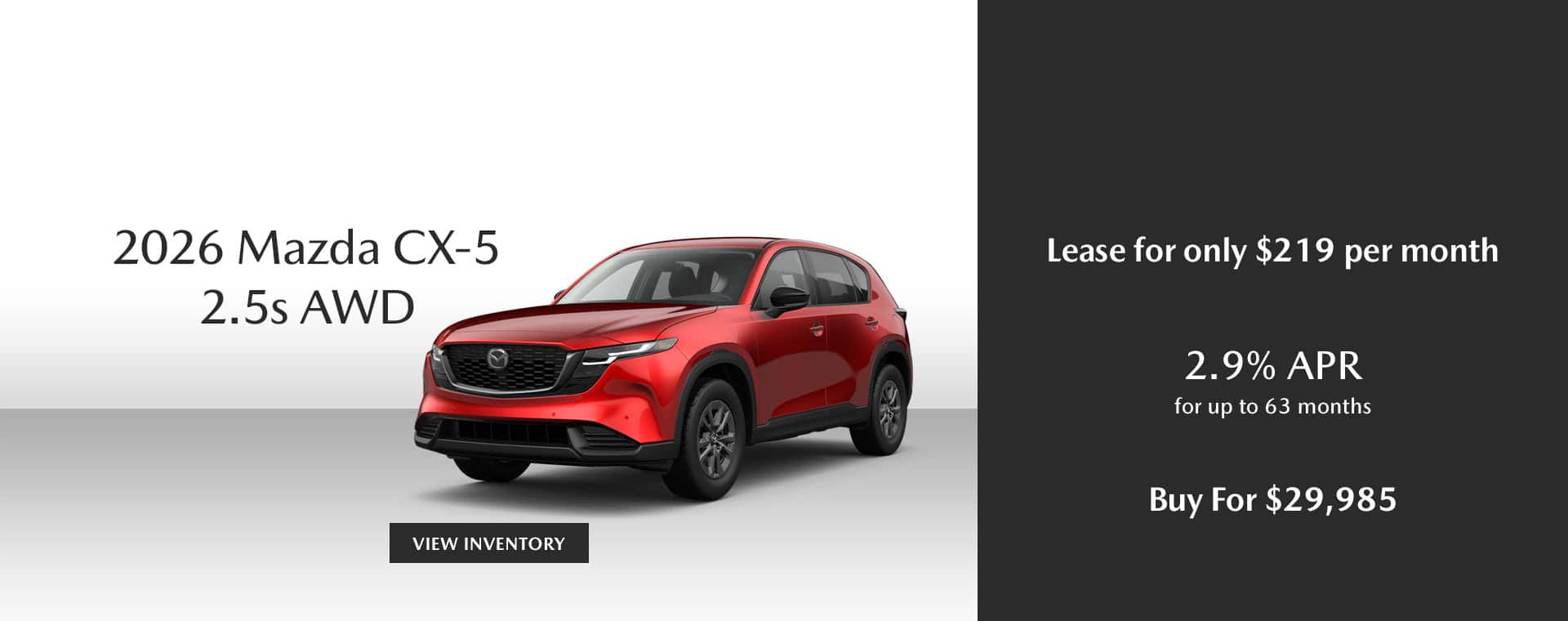 2026 Mazda CX-5 Lease and Finance Offers