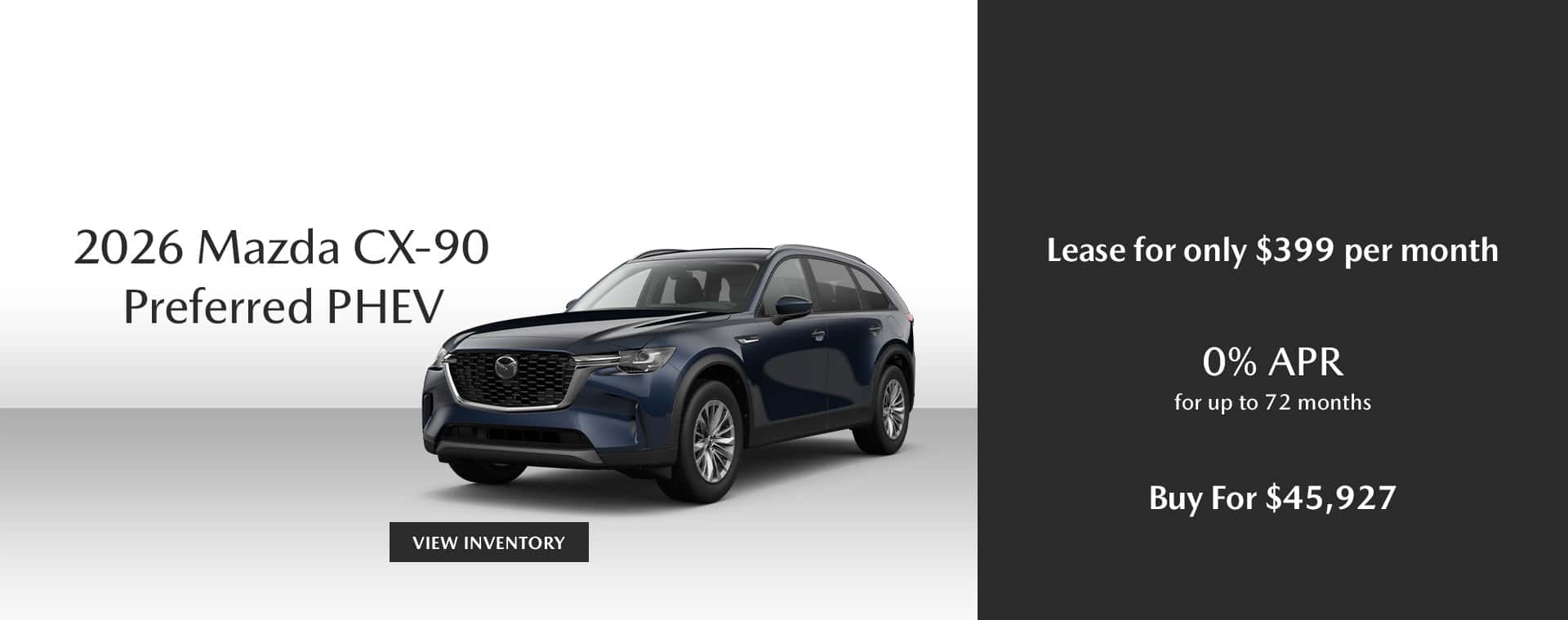 2026 Mzda CX-90 PHEV Lease and Finance Offers
