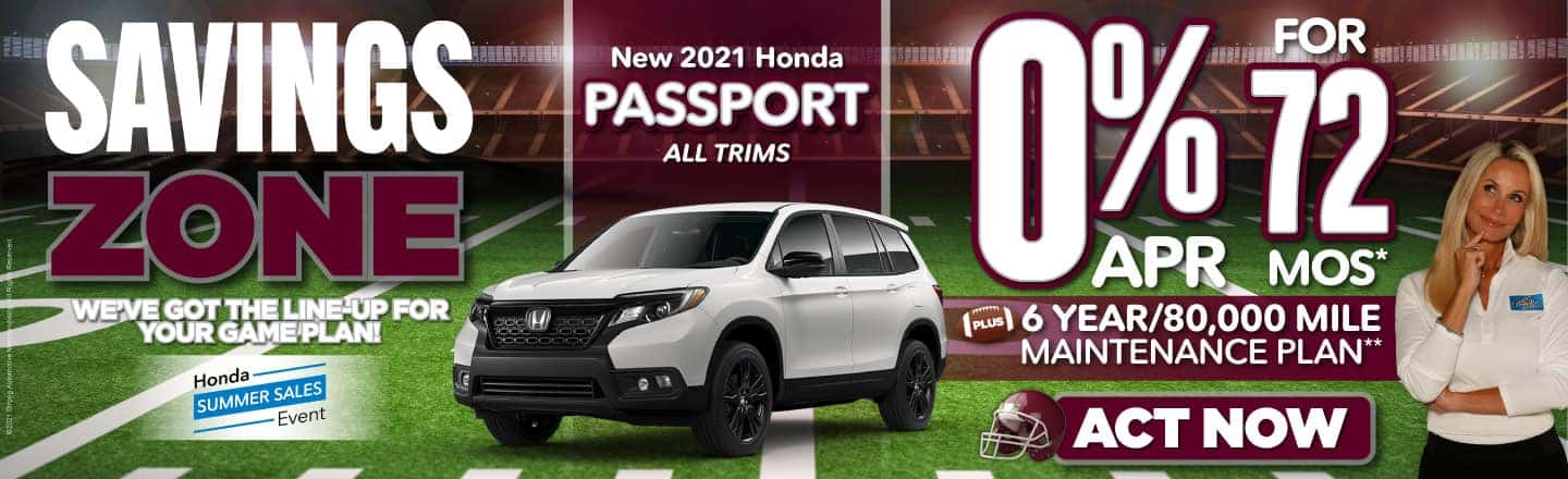 New 2021 Honda Passport All Trims - 0% APR for 72 months - Act Now