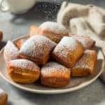 Homemade New Orleans French Beignets with Powdered Sugar