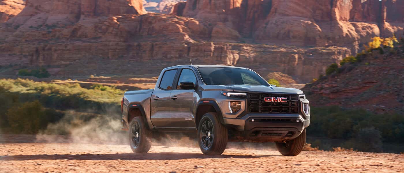 2025 GMC Canyon Exterior Driving Fast In Desert
