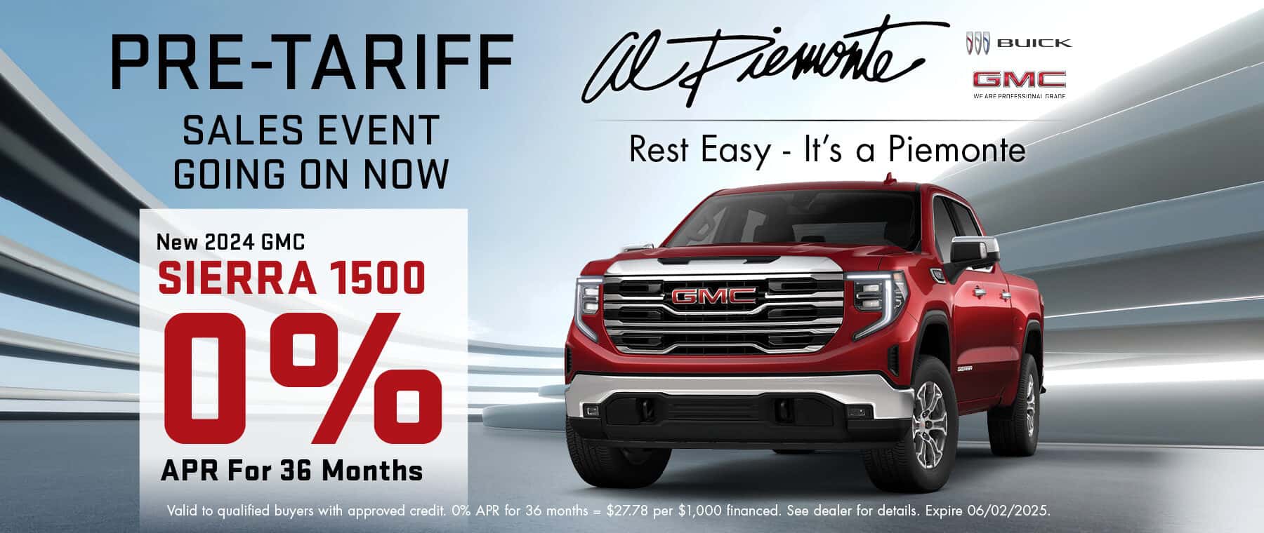 2024 GMC Sierra 1500 Finance Offer | Al Piemonte Buick GMC