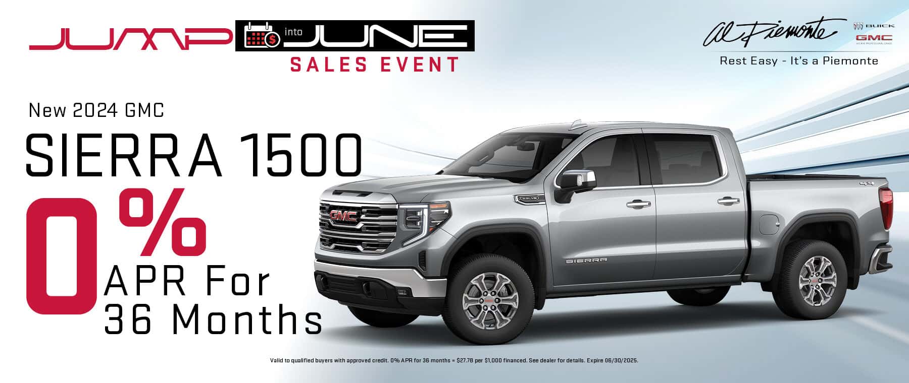 2024 GMC Sierra 1500 Finance Offer | Al Piemonte Buick GMC