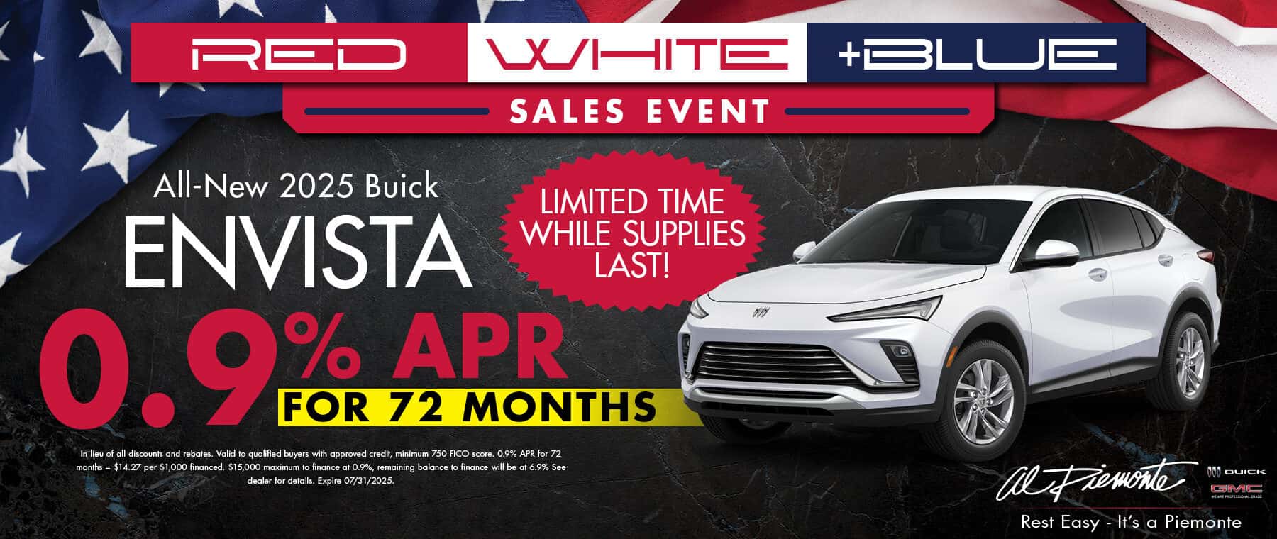 2025 Buick Envista Finance Offer | Al Piemonte Buick GMC