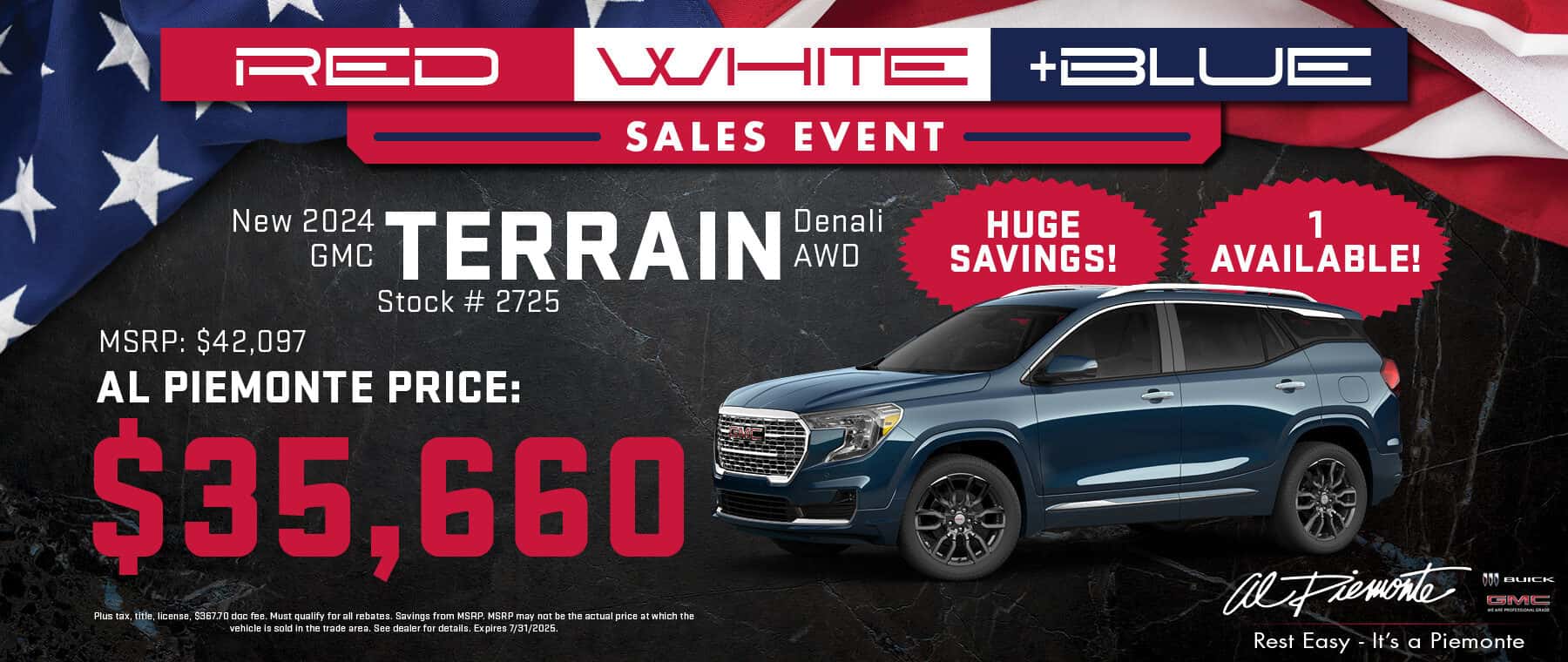 2024 GMC Terrain Buy Offer | Al Piemonte Buick GMC