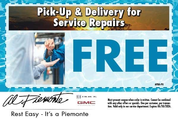 Pick Up & Delivery for Service Repairs | Al Piemonte Buick GMC