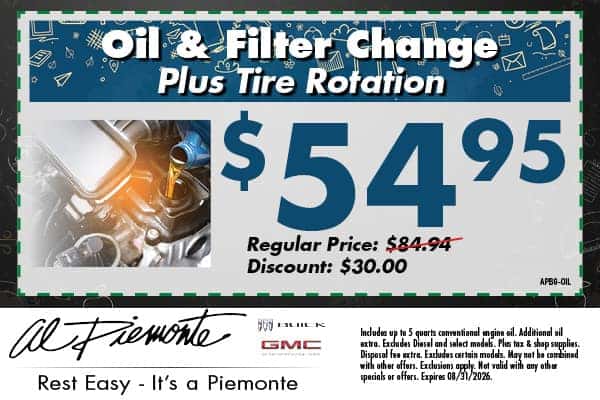 Oil & Filter Change | Al Piemonte Buick GMC