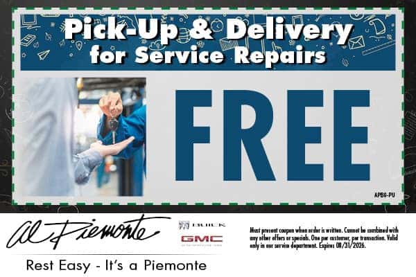 Pick Up & Delivery for Service Repairs | Al Piemonte Buick GMC