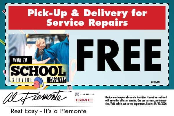 Pick Up & Delivery for Service Repairs | Al Piemonte Buick GMC