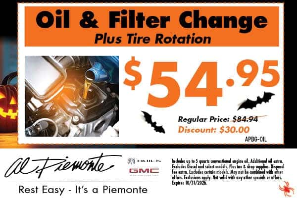Oil & Filter Change | Al Piemonte Buick GMC