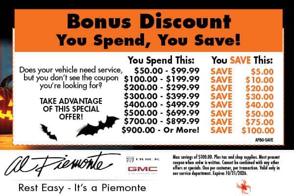 Bonus Discount | Al Piemonte Buick GMC