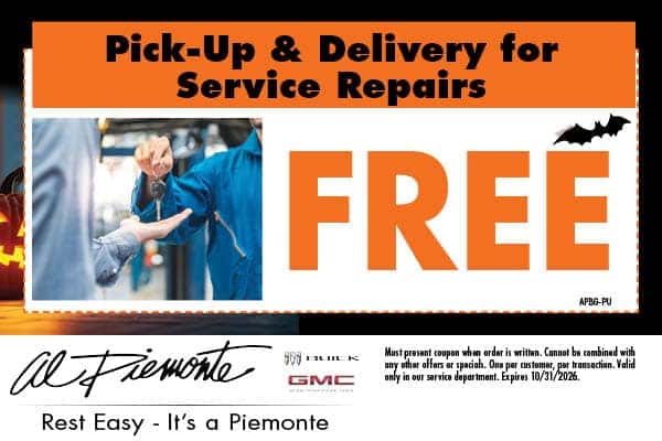 Pick Up & Delivery for Service Repairs | Al Piemonte Buick GMC