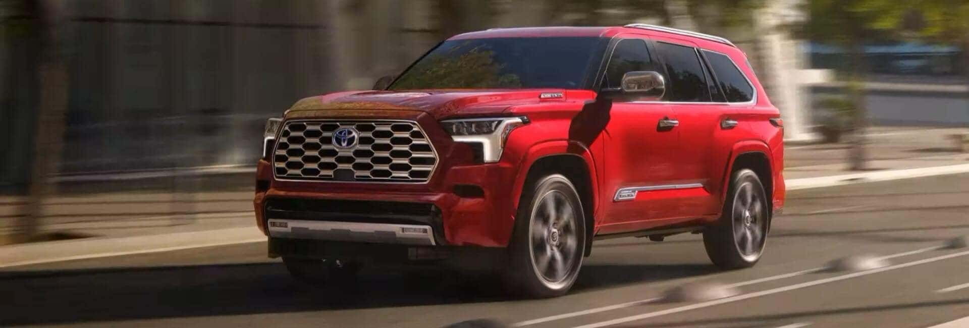 2023 Toyota Sequoia Capstone 4x4 In Supersonic Red.