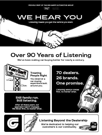 We Hear You. A fantastic dealership experience always starts with listening