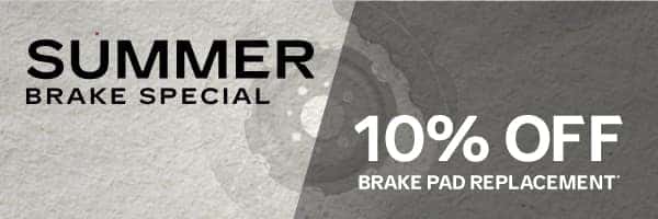 Summer Break Special | 10% Off Brake Pad Replacement
