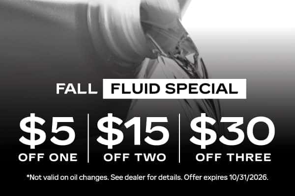 Fall Fluid Special | $5 Off One / $15 Off Two / $30 off Three