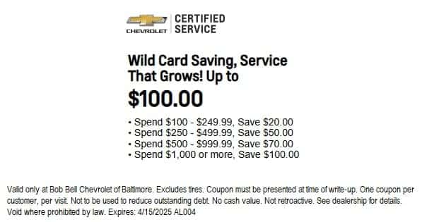 Chevy Service Deals Baltimore