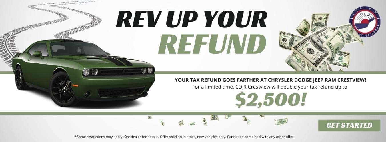 Double You Tax Refund Up to $2500 at CDJR Crestview