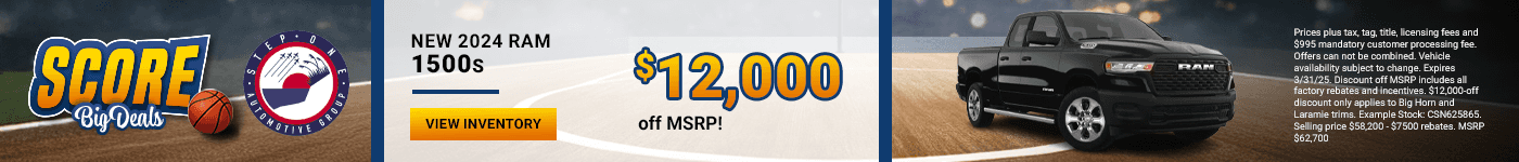 New 2025 Ram 1500s - $12,000 off MSRP!