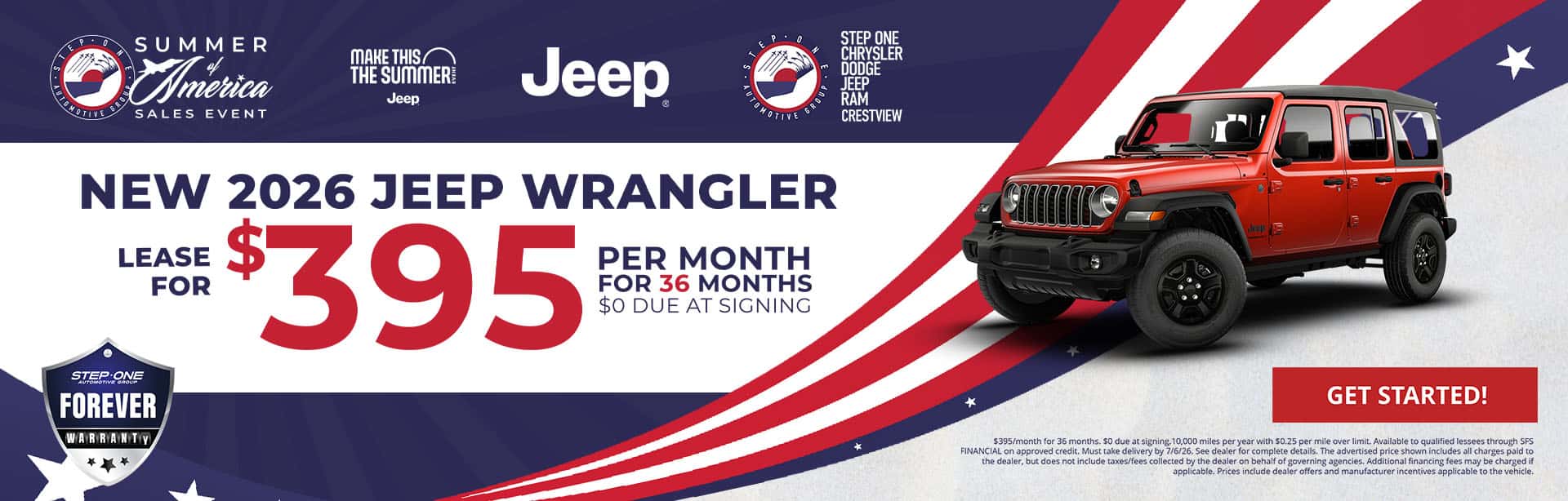 2026 Wrangler $359 Lease Offer