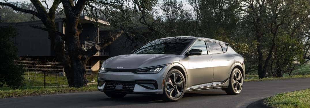 Front View of Silver 2023 Kia EV6