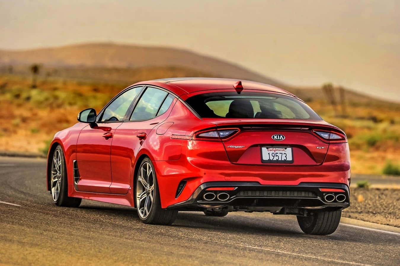 Red 2023 Kia Stinger Rear