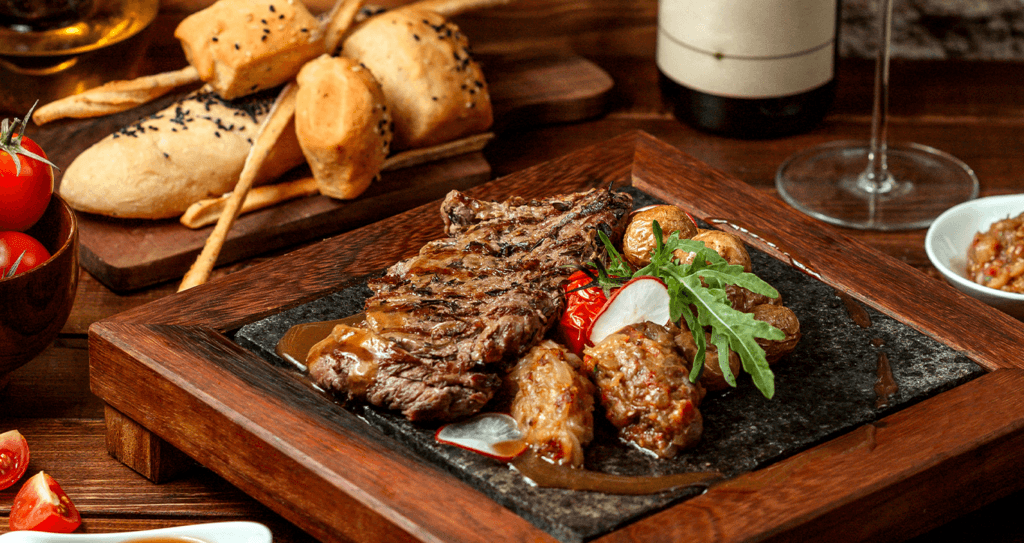 Volvo Dealer near Irwin | Close up of grilled steak with potatoes