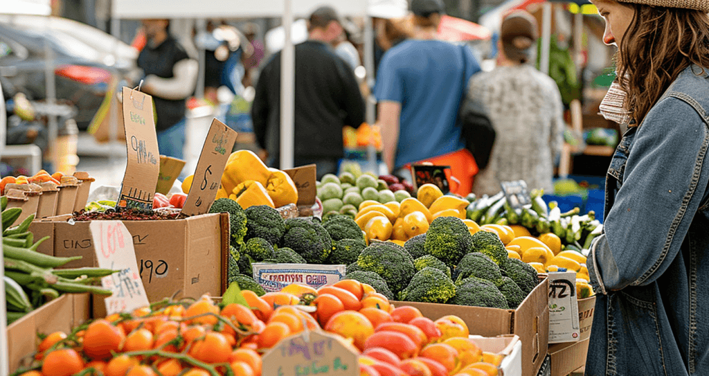 Volvo Dealer near Pittsburgh | People shopping at outdoor farmers market