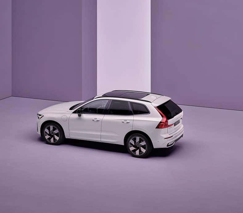 2025 Volvo XC60  | Rear profile of a white 2025 Volvo XC60