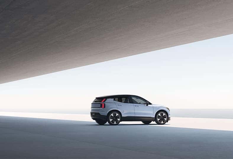 2025 Volvo EX30  | Rear side profile of a 2025 Volvo EX30