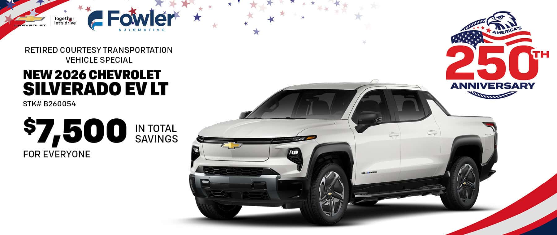 Save $7,500 on a New 2026 Chevrolet Silverado EV LT