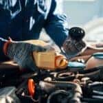 chevy car getting oil change