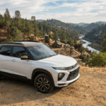 Chevy Trailblazer compact SUV handling curves in Auburn CA.