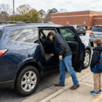 Chevy Traverse Smart Slide seating for car-seat access in Auburn CA.