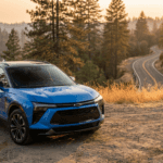Chevrolet Blazer RS parked near a scenic overlook in Auburn CA
