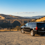 Chevrolet Tahoe at Foresthill Bridge viewpoint near Auburn CA