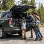 Chevrolet SUV with hiking safety gear at Auburn State Recreation Area trailhead in Auburn, CA